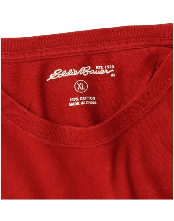 Camiseta masculina Eddie Bauer Top XL algodão vermelho