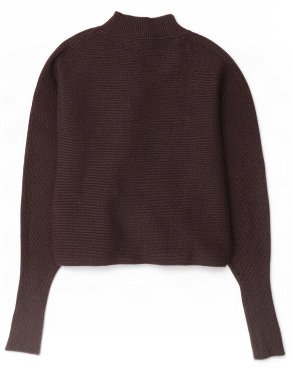 Suéter feminino Zara com gola tartaruga e gola alta, Reino Unido 10, pequeno, cinza, viscose
