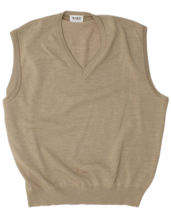 Marz Mens Colete Regata EU 56 XL Bege Nova Lã