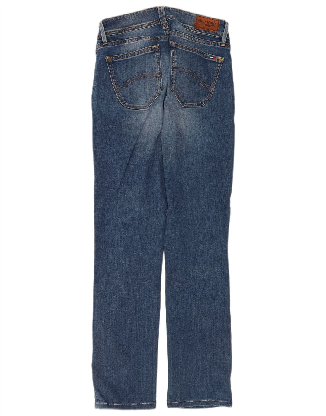 Jeans retos femininos Tommy Hilfiger W27 L30 algodão azul