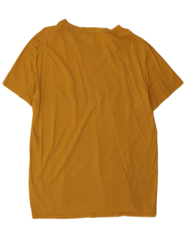 Camiseta gráfica masculina Just Cavalli Top XL algodão amarelo