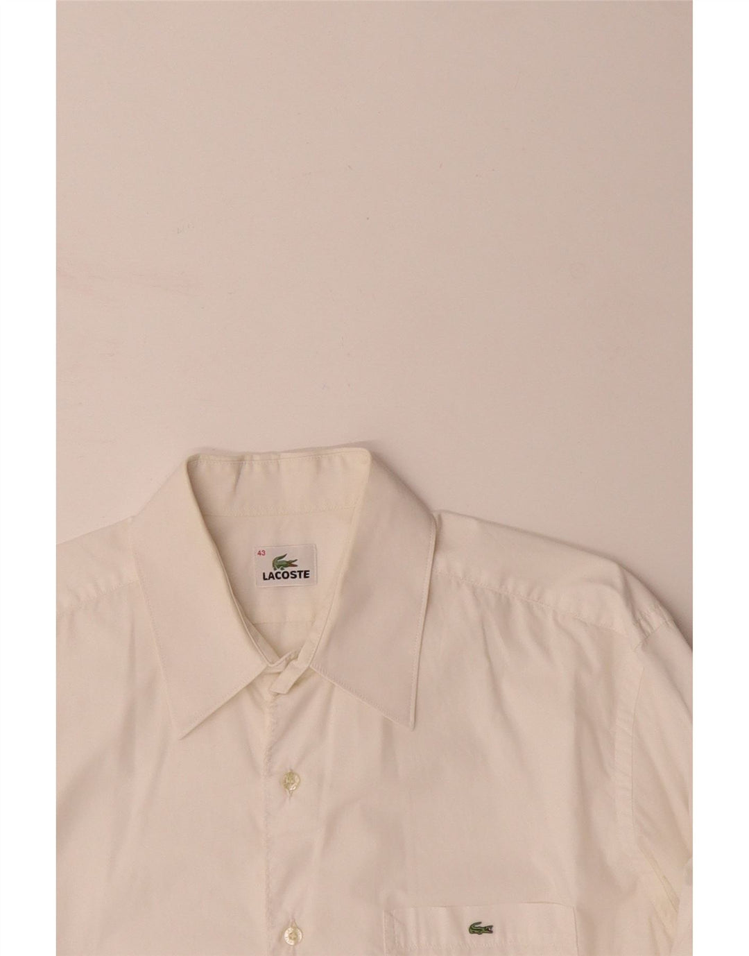 Camisa masculina LACOSTE tamanho 43 grande branco