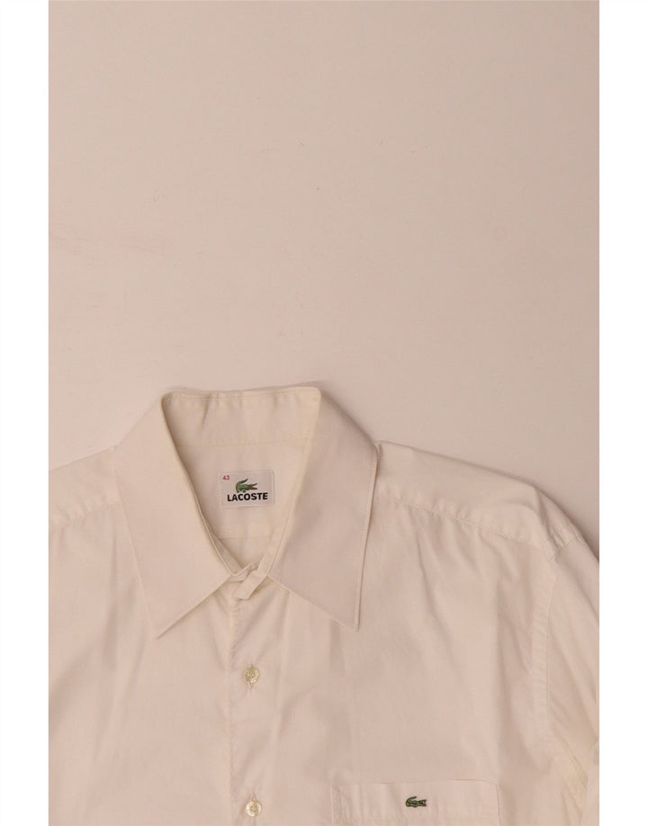 Camisa masculina LACOSTE tamanho 43 grande branco