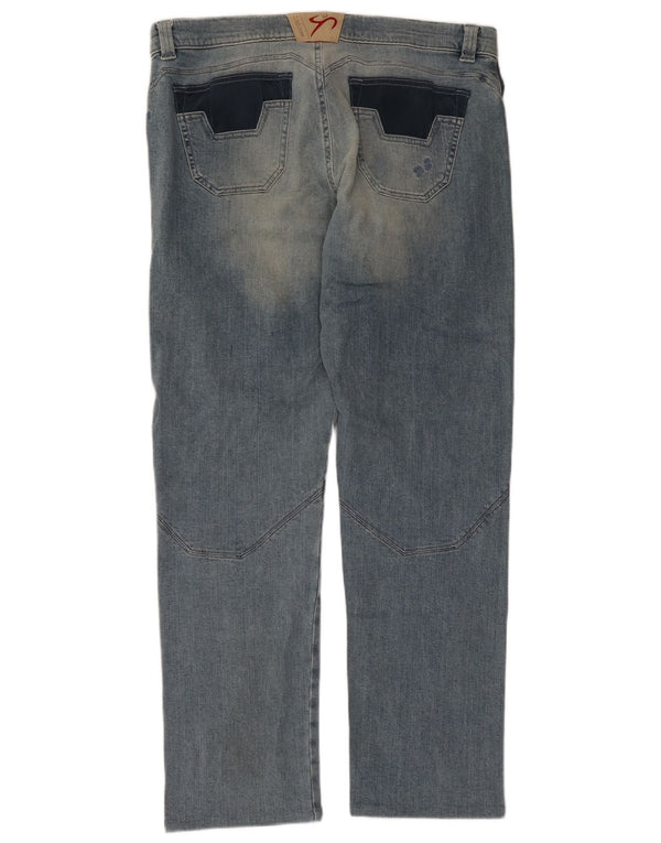 9.2 by Carlo Chionna Jeans retos masculinos W36 L31 azul colorblock algodão