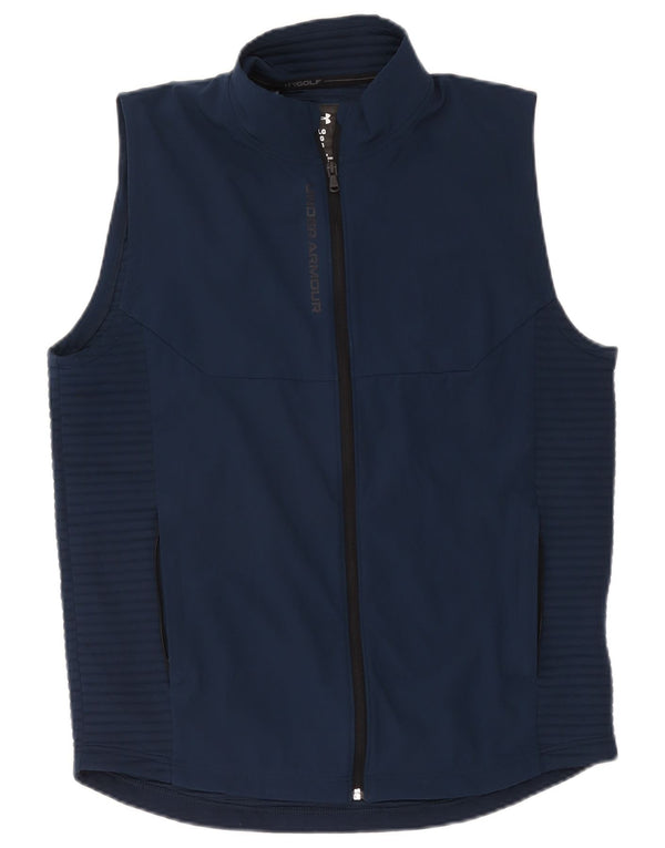 Under Armour Mens Cold Gear Treino Top Jaqueta Grande Azul Marinho Esportes