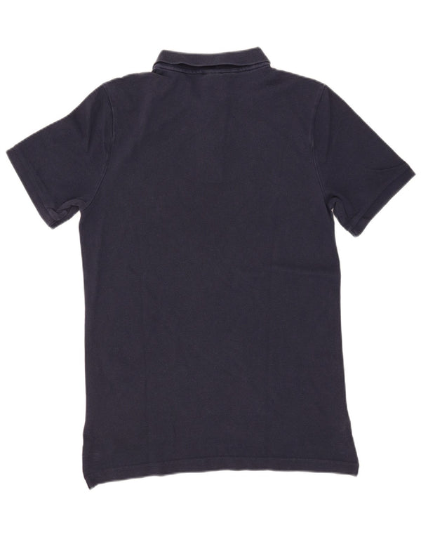 Camisa polo masculina Nike pequena algodão azul marinho