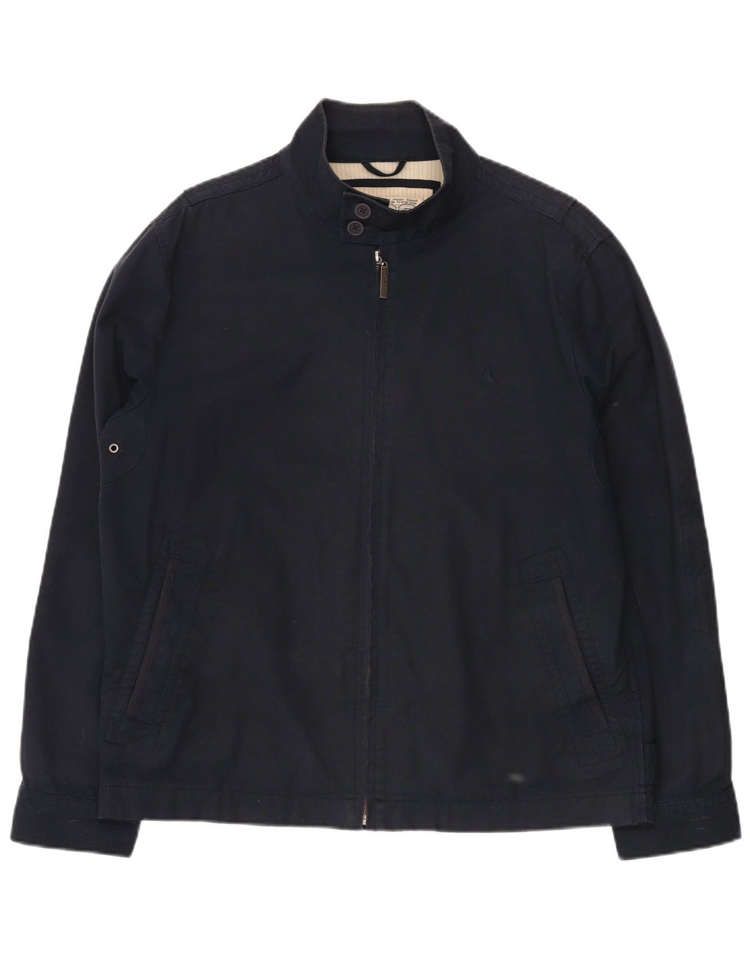 Jaqueta bomber masculina Musto Reino Unido 40 grande algodão azul marinho