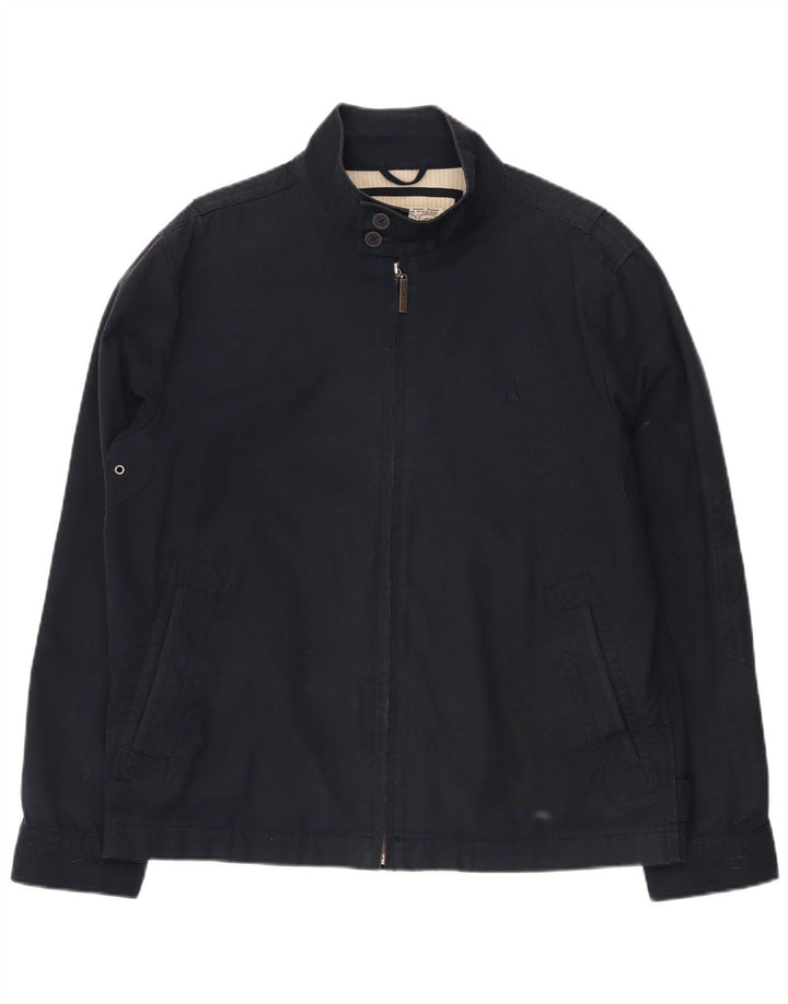 Jaqueta bomber masculina Musto Reino Unido 40 grande algodão azul marinho