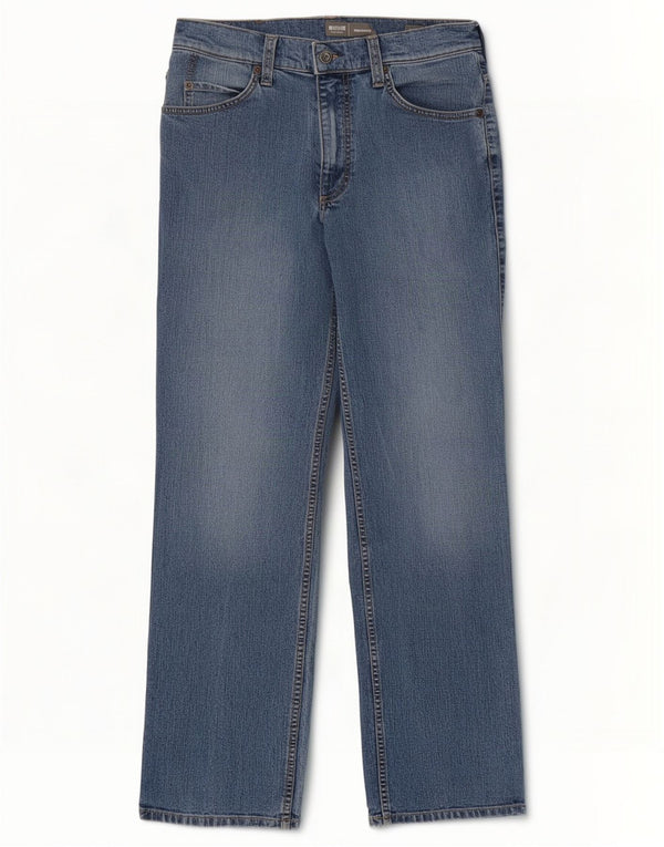 Mustang masculino slim fit jeans reto W32 L32 algodão azul