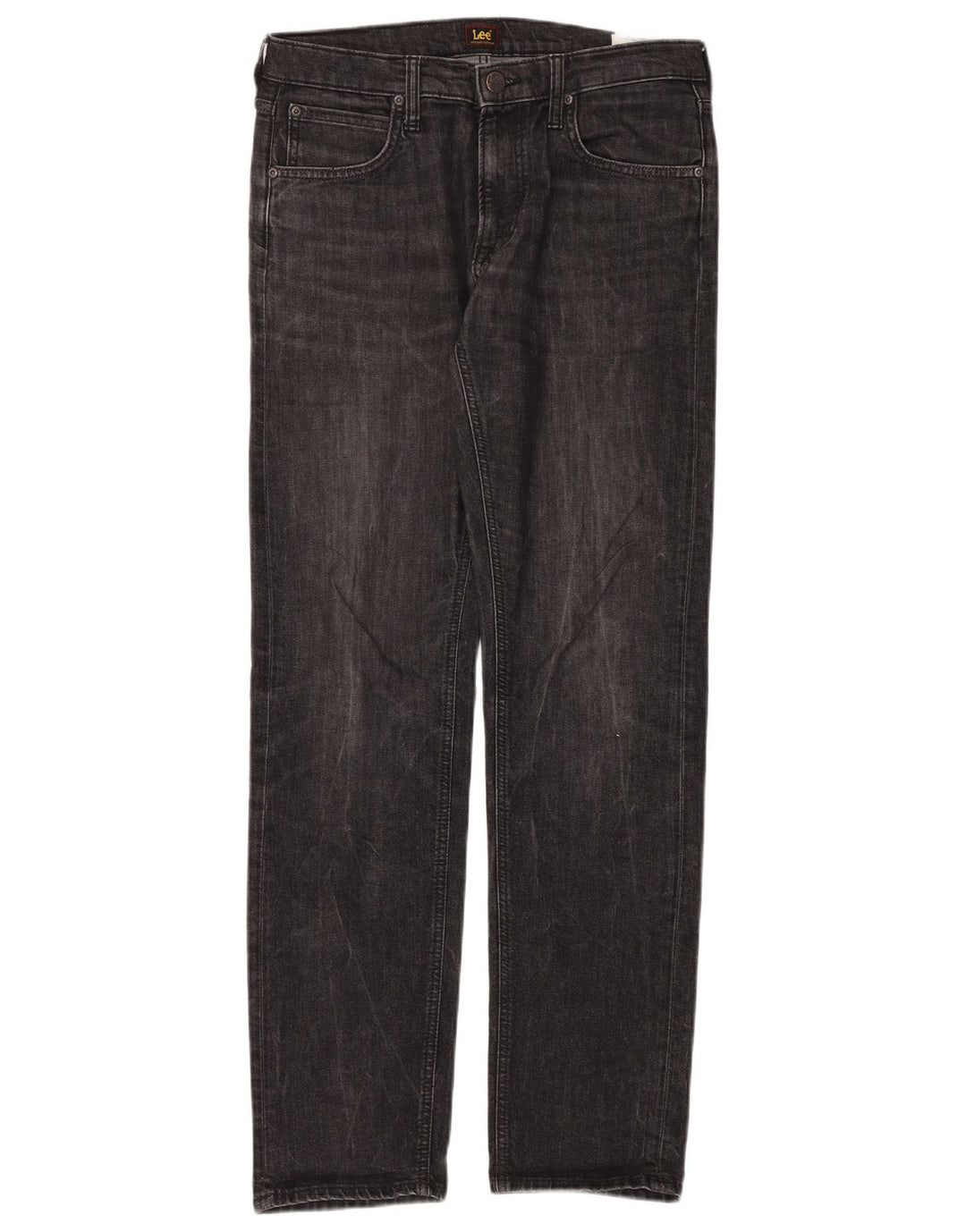 Lee Mens Daren Zip Fly Straight Jeans W32 L34 Algodão Cinza