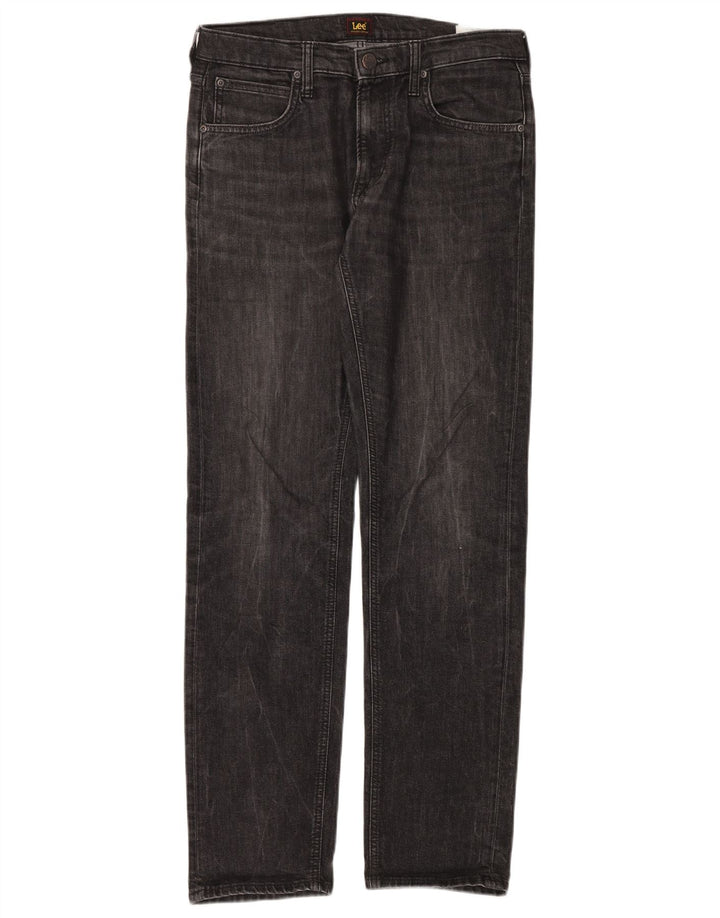 Lee Mens Daren Zip Fly Straight Jeans W32 L34 Algodão Cinza