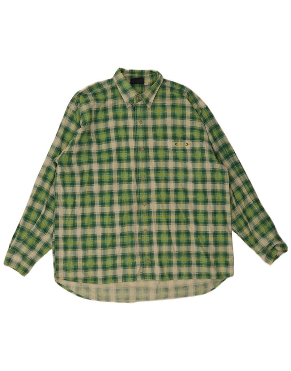 Camisa masculina O'Neill de algodão xadrez verde médio