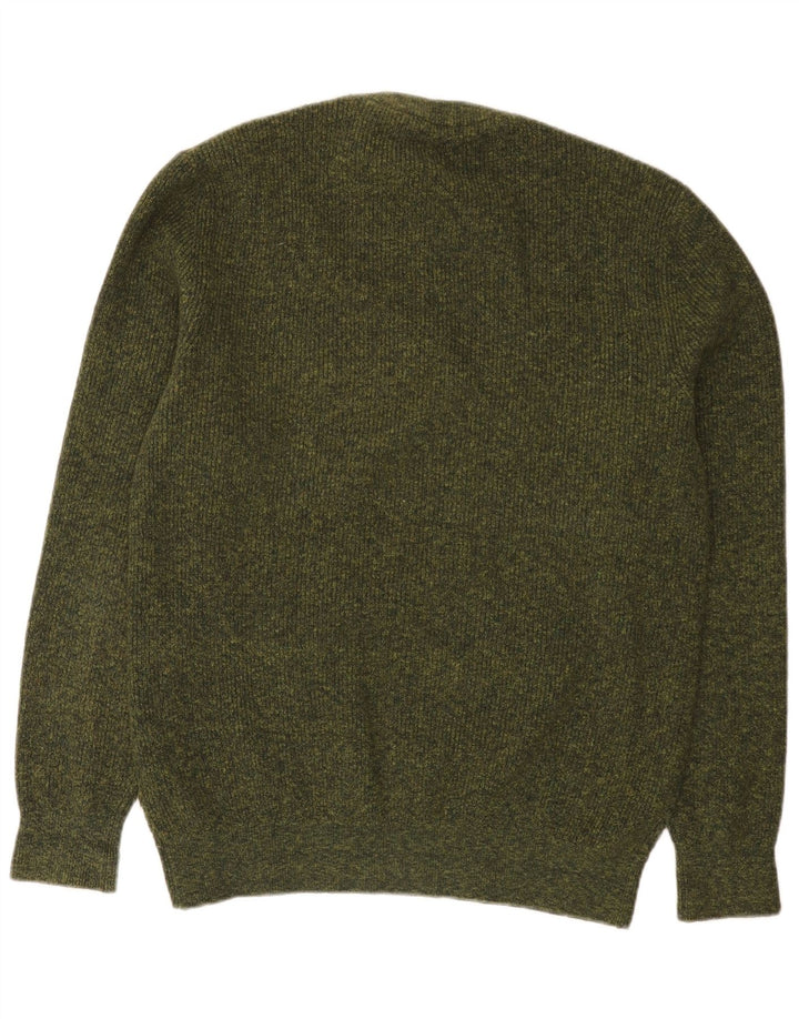 Suéter masculino Esprit com gola redonda e algodão cáqui médio