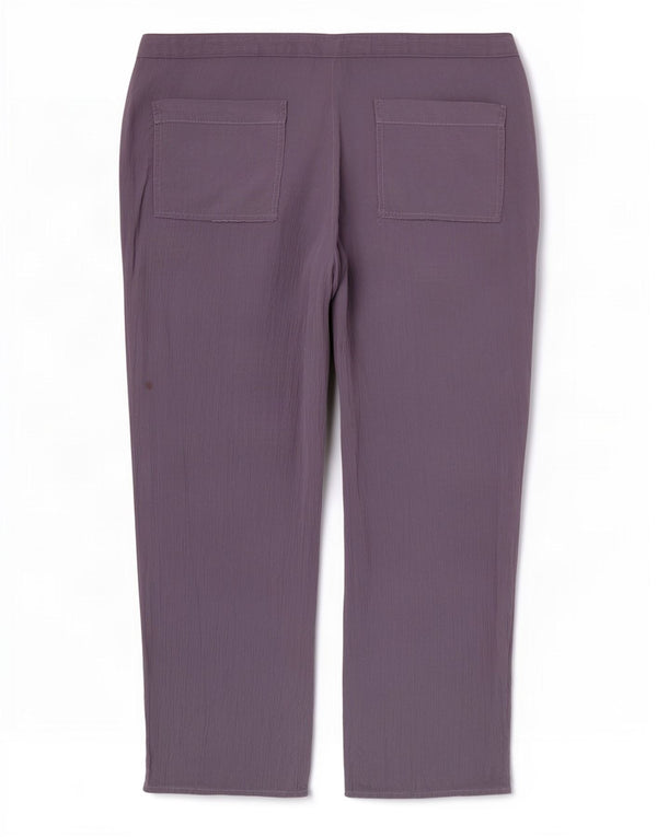 Calça casual feminina Marks & Spencer Reino Unido 14 médio W28 L28 azul marinho