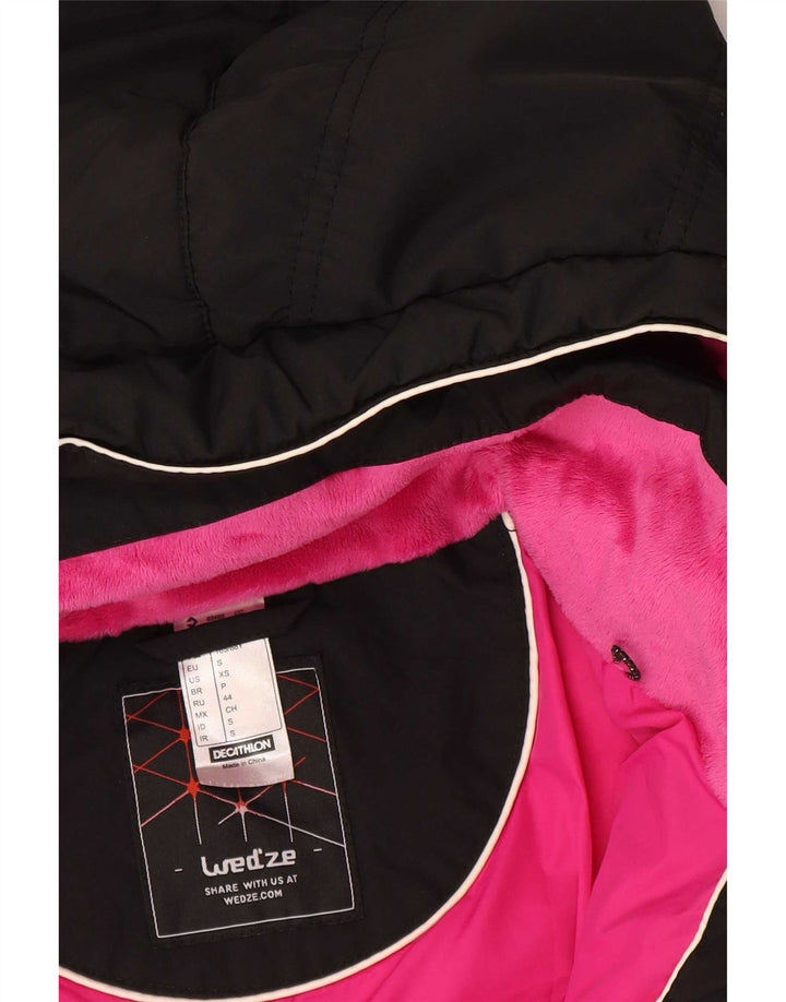 Wed'Ze Jaqueta acolchoada feminina com capuz UK 10 Small Black