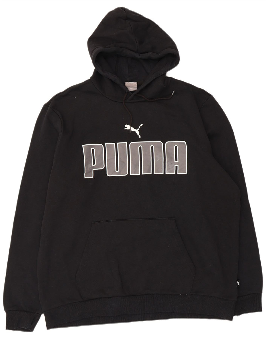 Puma masculino gráfico moletom com capuz 2XL algodão preto