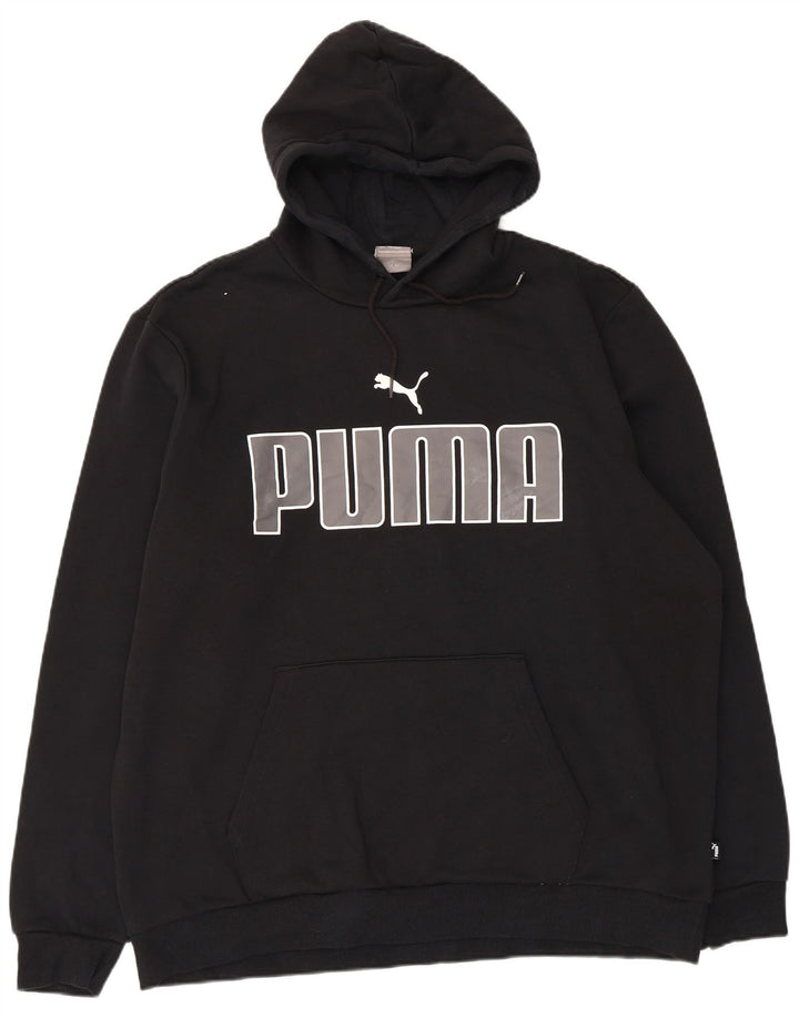 Puma masculino gráfico moletom com capuz 2XL algodão preto