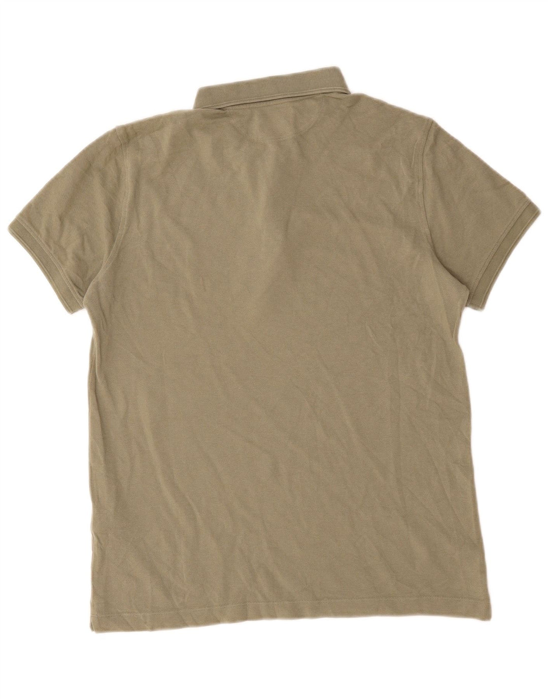 Camisa polo masculina Massimo Dutti de algodão cáqui médio