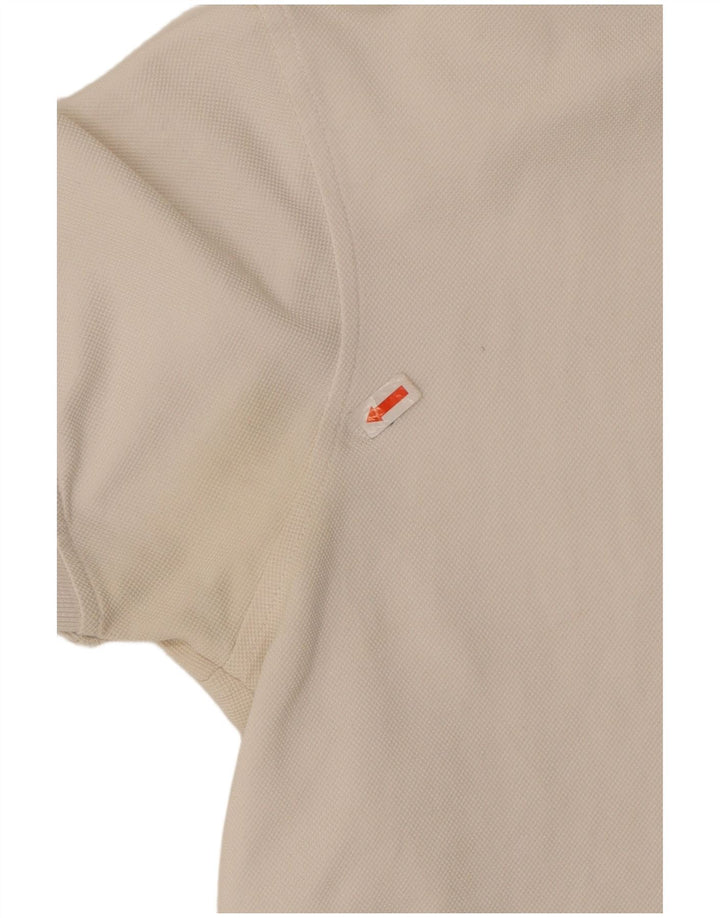 Camisa polo masculina TRUSSARDI de algodão branco médio