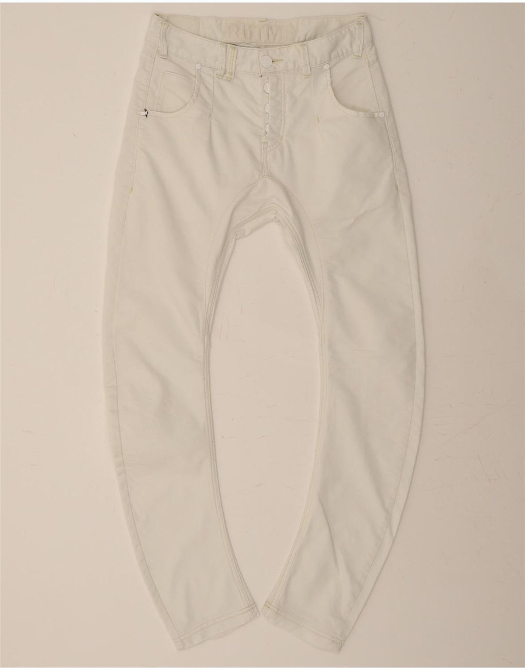 VINTAGE Mens Banana Slim Jeans W30 L30 White Cotton Vintage Vintage and Second-Hand Vintage from Messina Hembry 