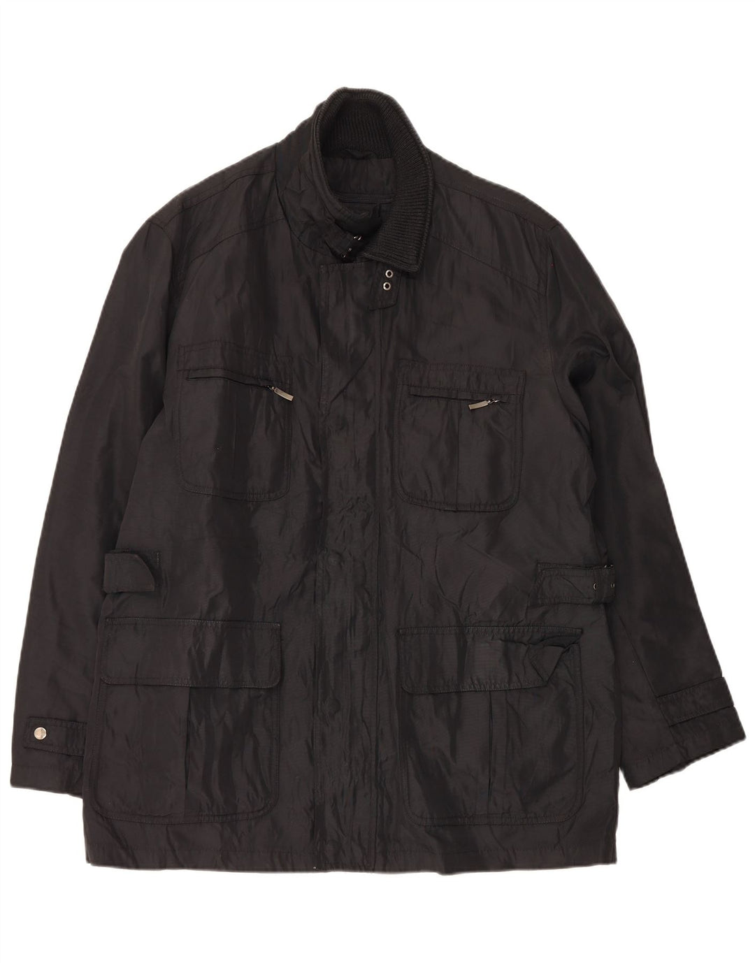 Jaqueta utilitária masculina Mabrun UK 42 XL poliéster preto