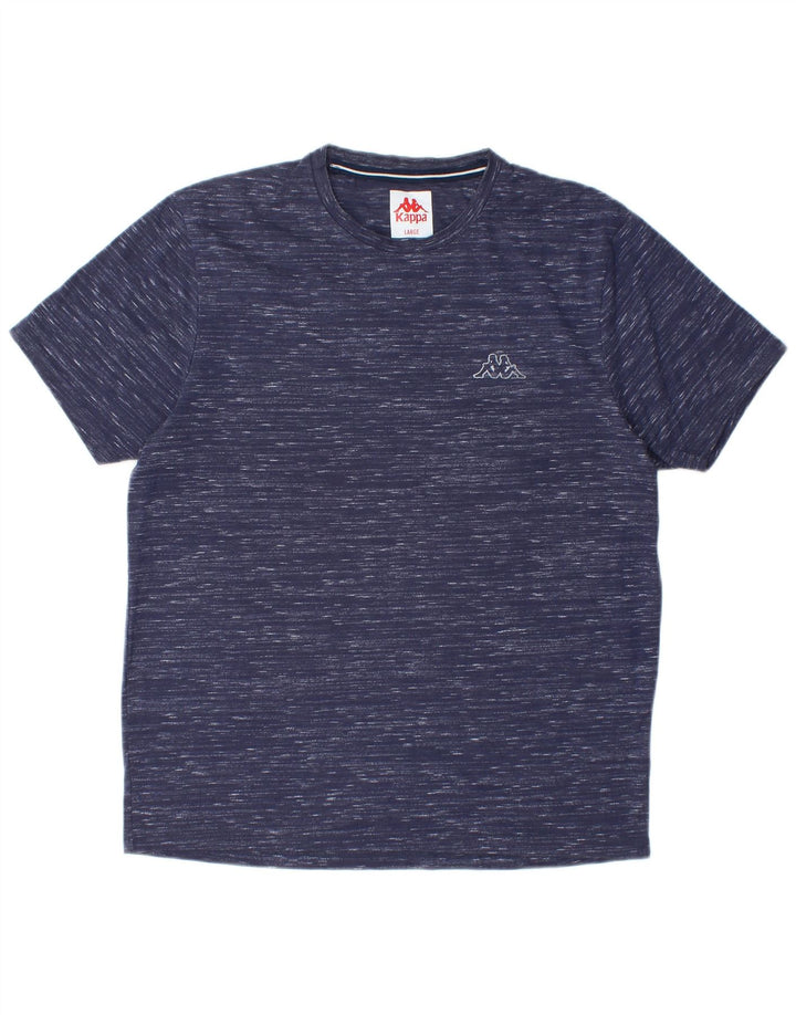 Camiseta masculina KAPPA Top grande poliéster manchado azul marinho