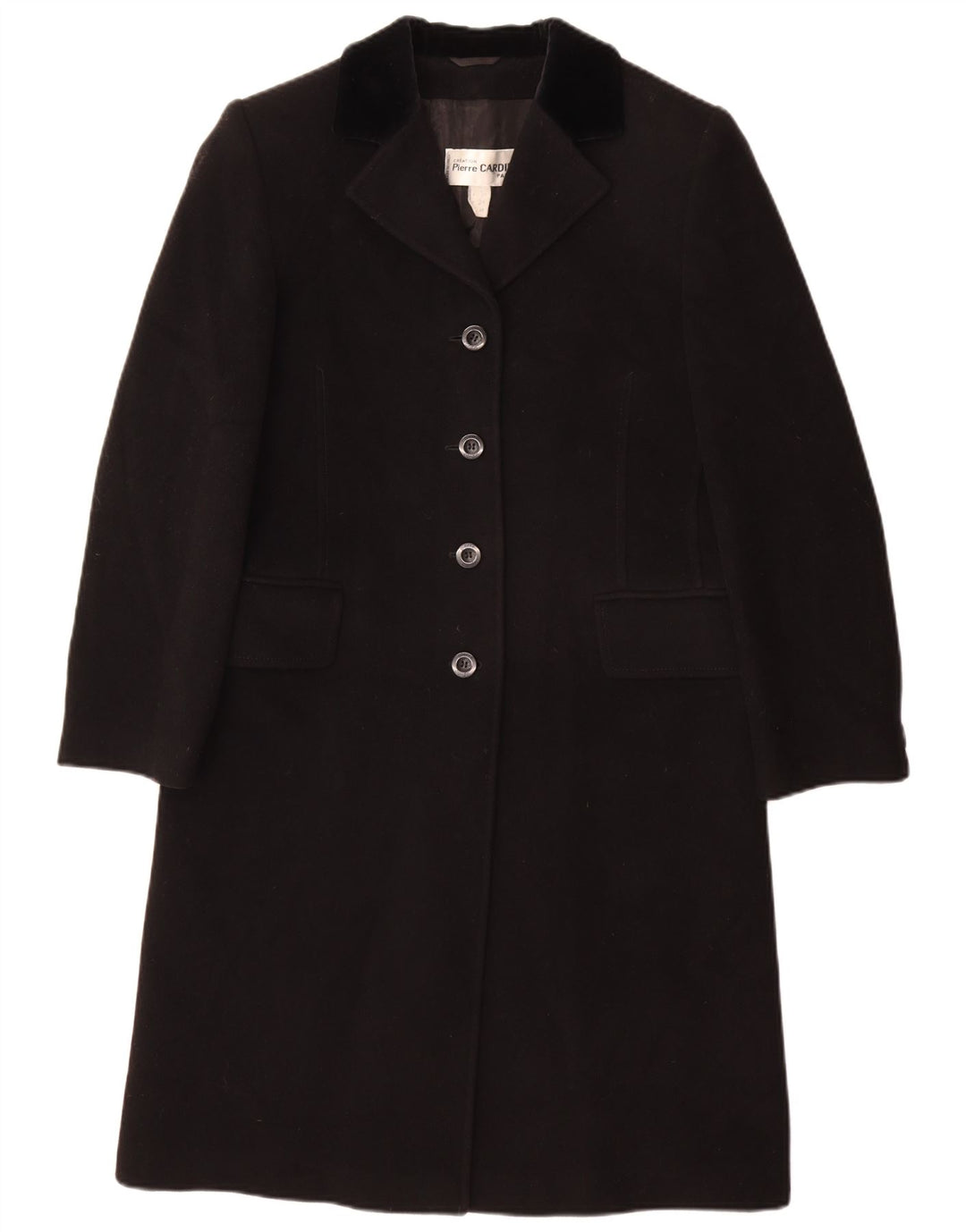 Sobretudo feminino Pierre Cardin EU 38 médio preto lã clássico