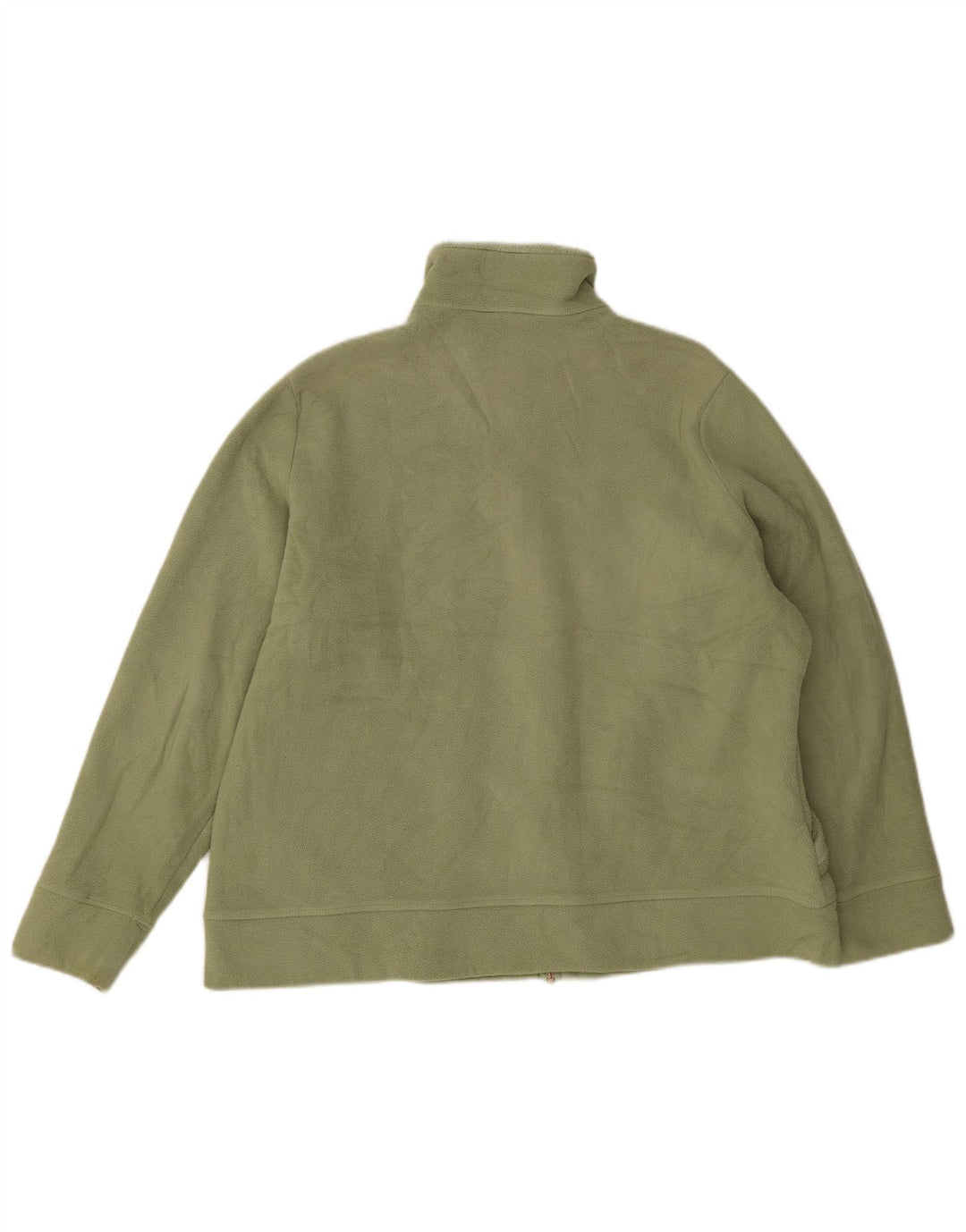 Jaqueta feminina de lã grande Marks & Spencer UK 18 XL poliéster verde