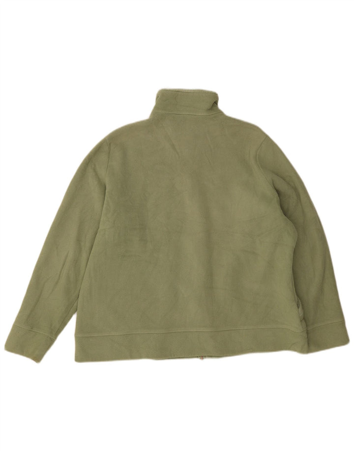 Jaqueta feminina de lã grande Marks & Spencer UK 18 XL poliéster verde