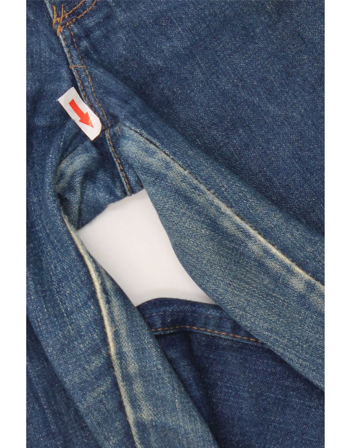 Wrangler Mens Jeans Slim W33 L32 Azul Algodão