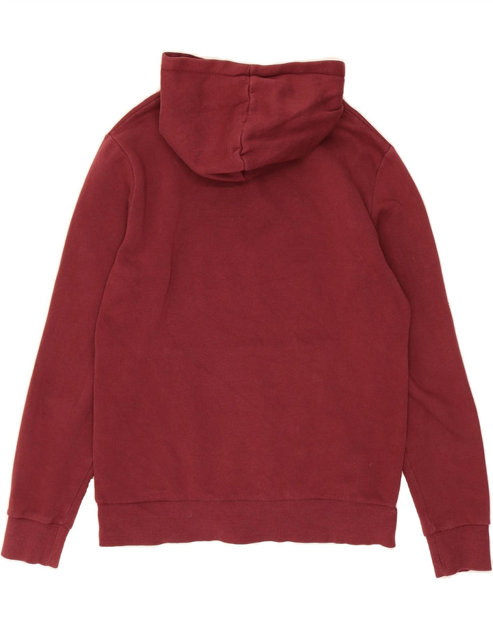 JACK & JONES Mens Graphic Hoodie Jumper Medium Burgundy Cotton Vintage Jack & Jones and Second-Hand Jack & Jones from Messina Hembry 