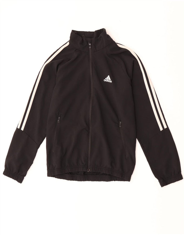 Casaco de treino Adidas Boys Aeroready Top 11-12 anos preto poliéster