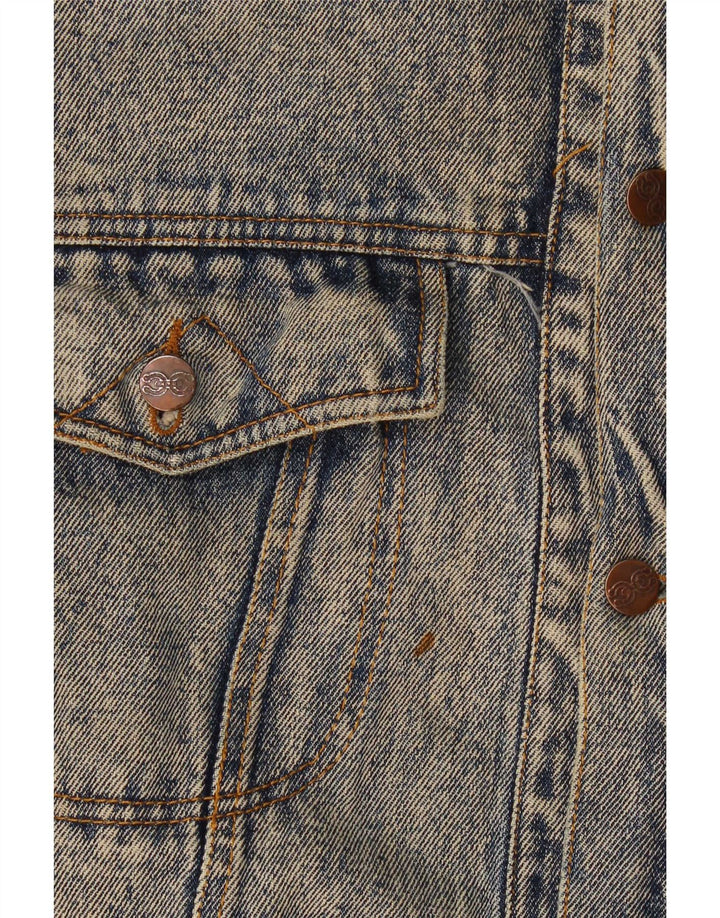 Jaqueta jeans masculina vintage UK 40 grande azul