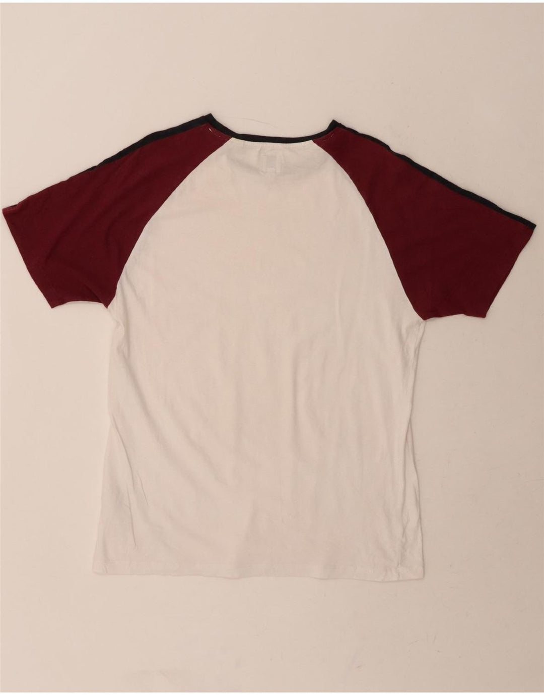 JACK WILLS Mens T-Shirt Top Medium White Colourblock Cotton Vintage Jack Wills and Second-Hand Jack Wills from Messina Hembry 