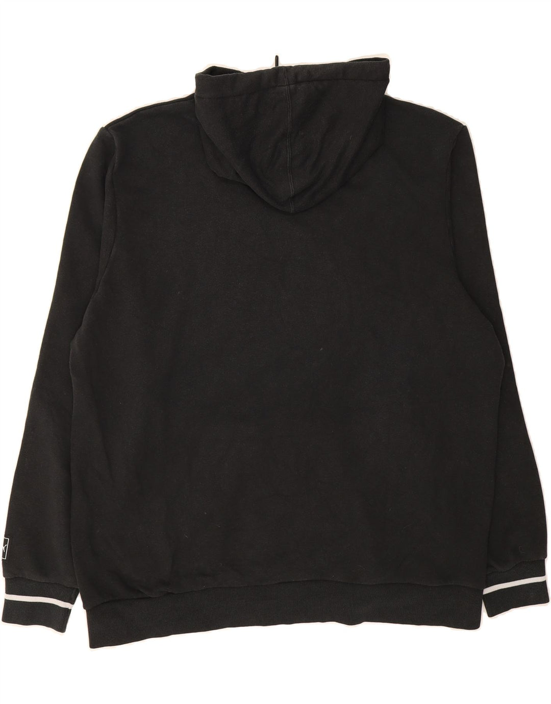 PUMA Mens Graphic Hoodie Jumper 2XL Black Cotton Vintage Puma and Second-Hand Puma from Messina Hembry 