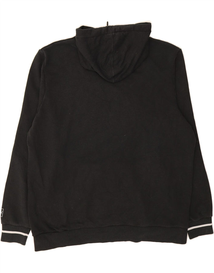 PUMA Mens Graphic Hoodie Jumper 2XL Black Cotton Vintage Puma and Second-Hand Puma from Messina Hembry 