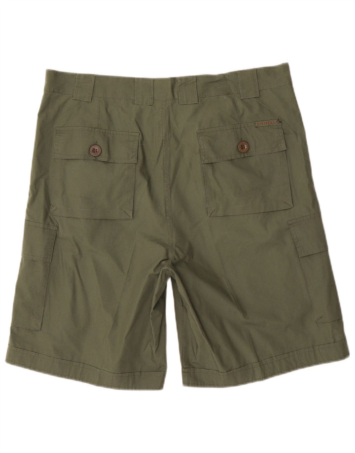 Shorts cargo feminino VINTAGE IT 52 XL W36 algodão cáqui