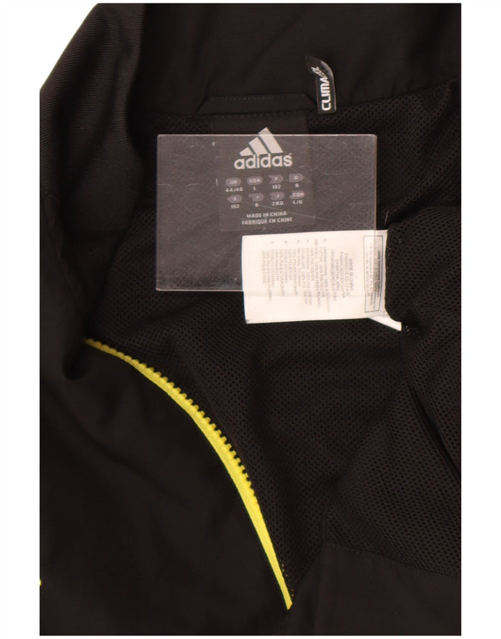 Adidas Mens Climalite Tracksuit Top Jacket UK 44/46 Grande Preto Poliéster