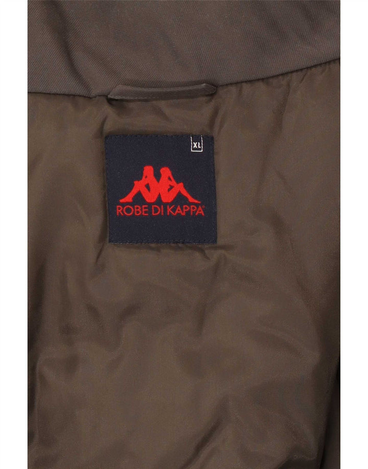 Jaqueta corta-vento masculina Kappa UK 42 XL cáqui poliamida