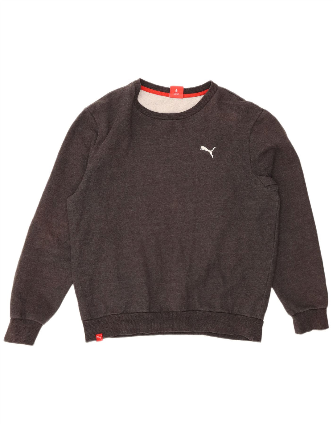 PUMA Mens Moletom Jumper Médio Algodão Cinza