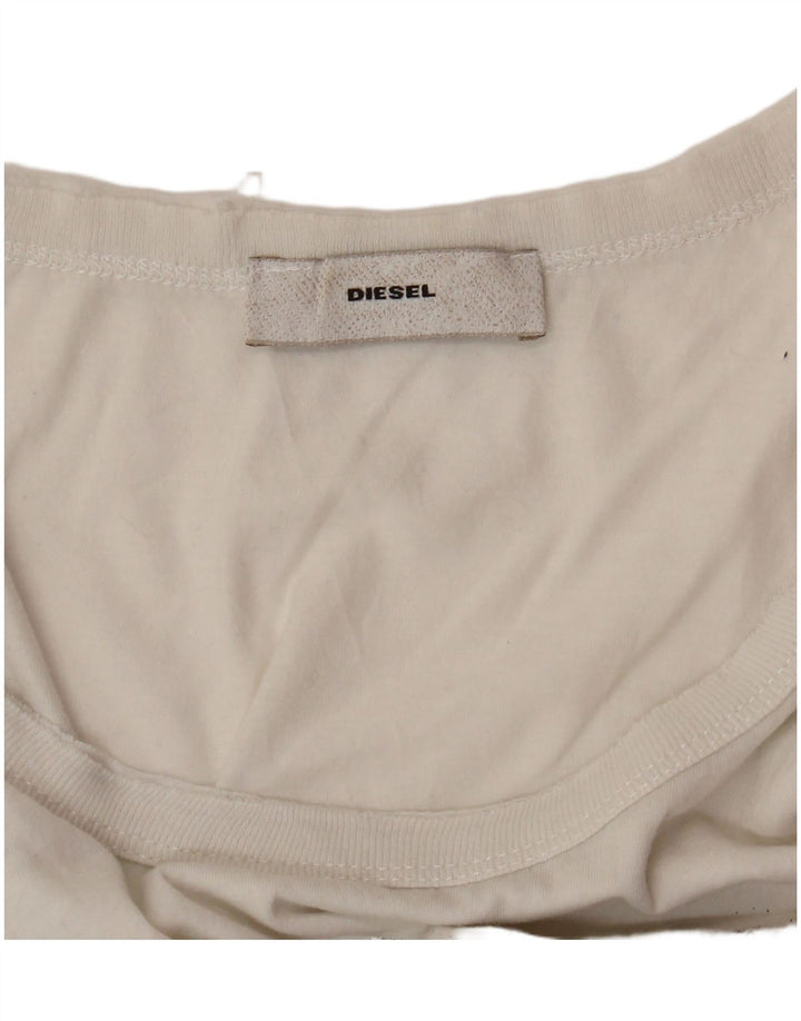 Colete gráfico feminino DIESEL UK 10 pequeno branco