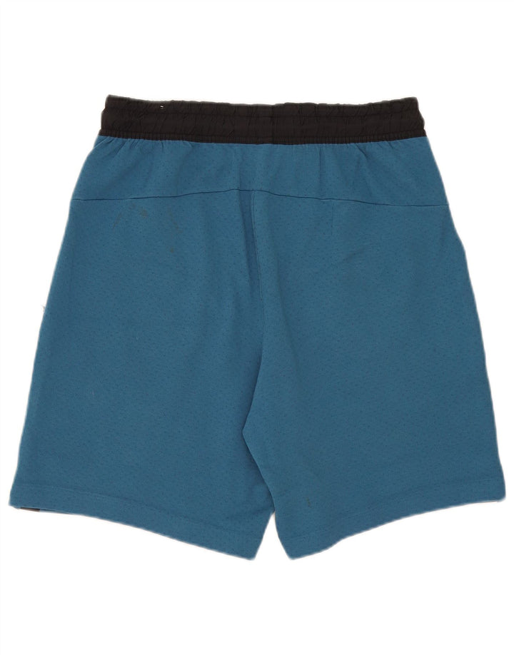 Shorts esportivos masculinos Nike médio azul colorblock algodão