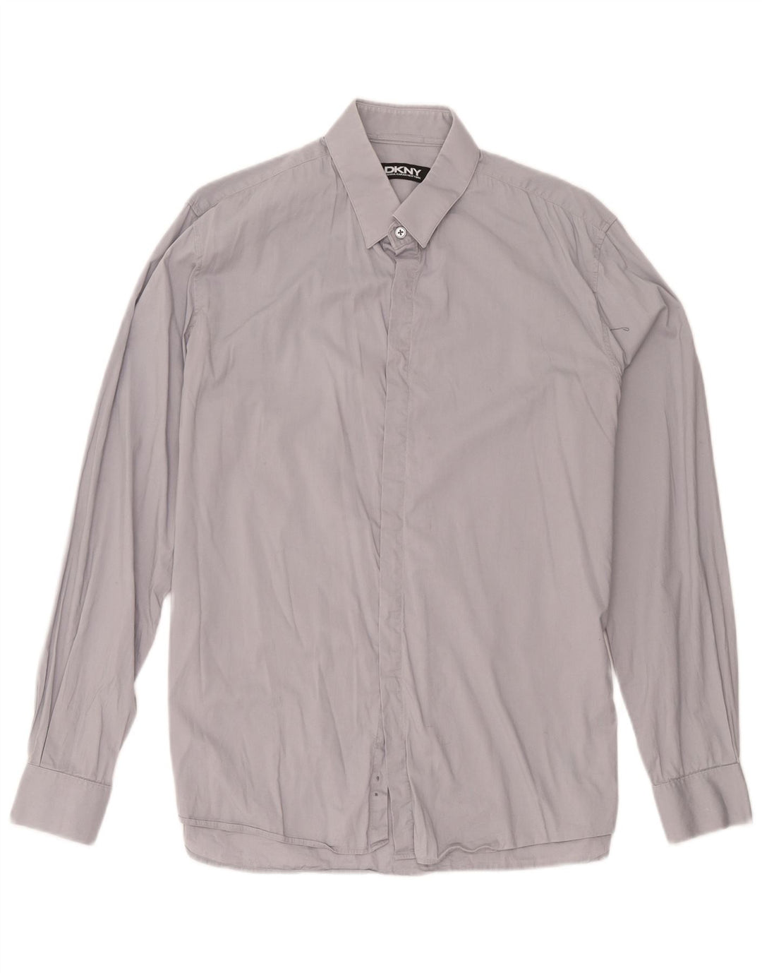 Camisa masculina Dkny tamanho 16 1/2 grande algodão cinza