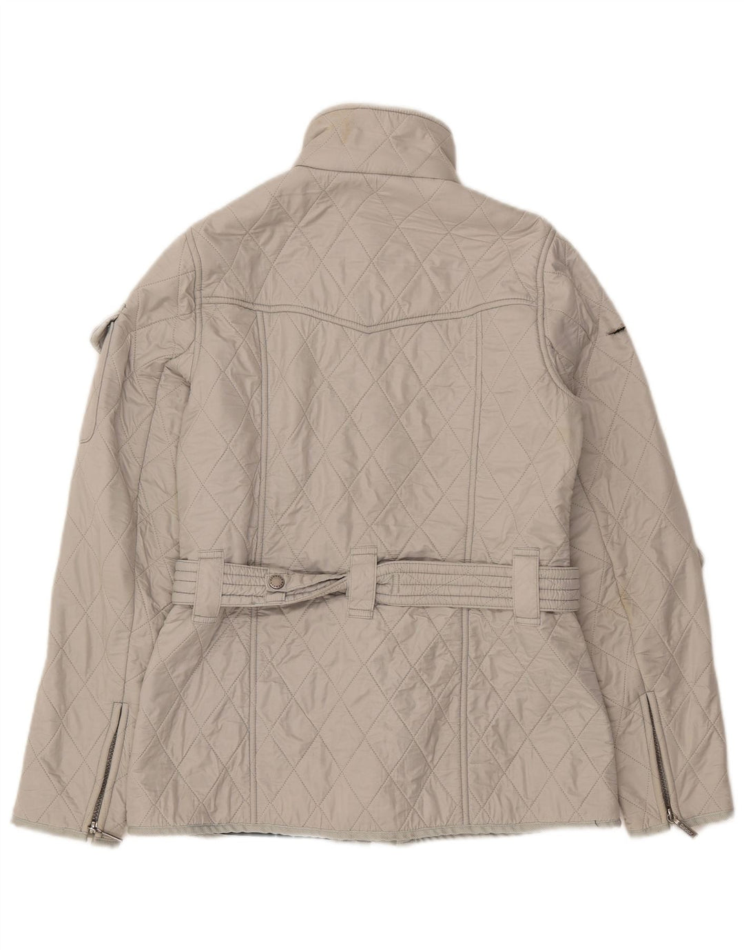 Jaqueta acolchoada feminina BARBOUR UK 8 pequena poliamida cinza