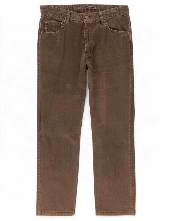 Calça masculina de veludo cotelê Rifle W31 L27 algodão marrom