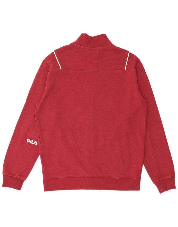 Fila Mens Tracksuit Top Jacket Pequeno Algodão Vermelho