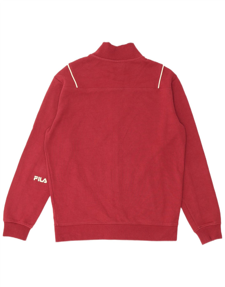 Fila Mens Tracksuit Top Jacket Pequeno Algodão Vermelho