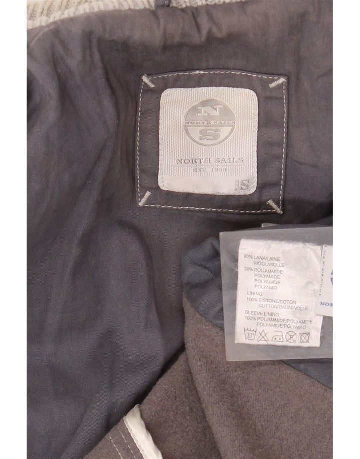 Jaqueta feminina com capuz North Sails UK 10 pequena lã cinza