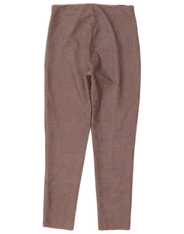 Calça feminina casual skinny Zara médio W28 L27 marrom houndstooth