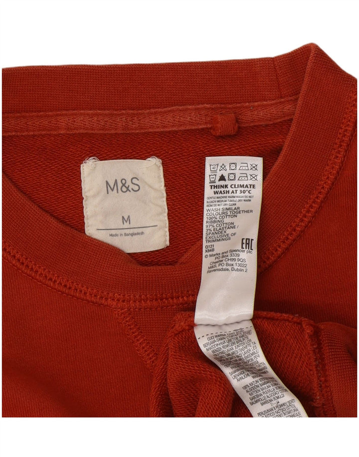 Suéter masculino Marks & Spencer de algodão laranja médio